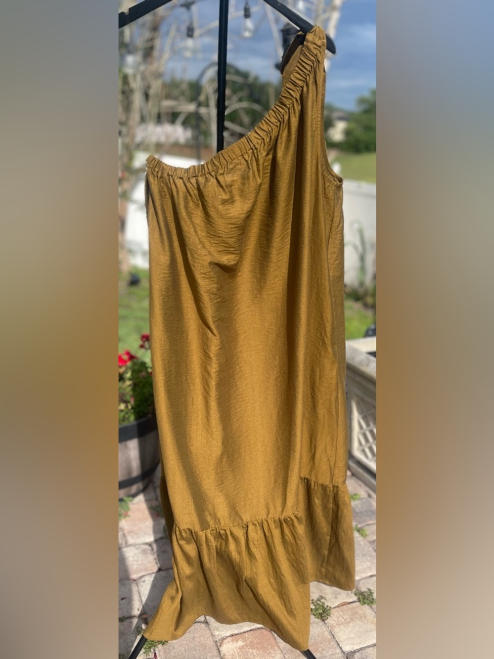 a new day Golden Mustard Maxi Skirt with Elastic Waist
